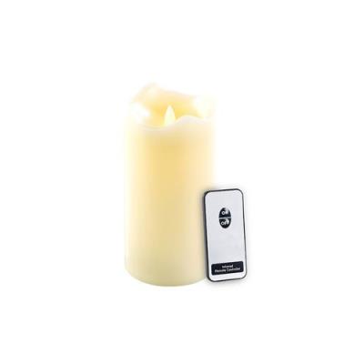 Bougie télécommandée à LED scintillante, cire véritable (18 cm)