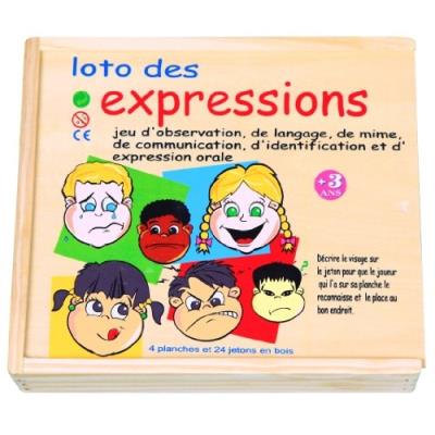 Sapin Malin - Sm56289 - Jeu De Société - Loto Des Expressions De Visage