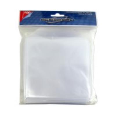 Dexlan pack de 100 pochette plastique avec rabat pour cd