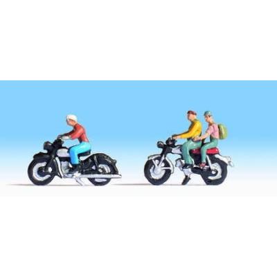 Figurines motards h0