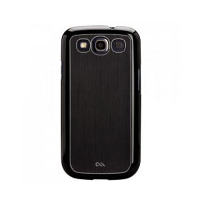 Case-Mate Barely There Brushed Aluminum - Beschermende bedekking voor mobiele telefoon - aluminium - zwart - voor Samsung Galaxy S III