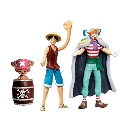One piece action figure 12cm pack spécial luffy baggy chopper obyz smiope005