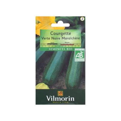 Courgette Verte.Noire Mar. Bio Vilmorin