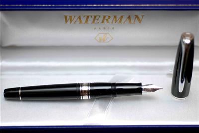 CHARLESTON: stylo Plume Noir d'Ebene CT, Plume Taille Fine