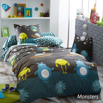 Parure de lit 140x200 cm 100% coton MONSTERS