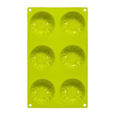 PREMIER HOUSEWARES MOULE À GÂTEAUX EN SILICONE ANTI-ADHÉSIF EN FORME DE FLEURS (VERT CITRON)