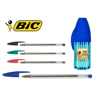 BIC Cristal Original Stylos Bille Pointe Moyenne 1 0 mm Parfait pour 'Ecole et au Bureau Couleurs Assorties Pot de 20 stylos - vue 9