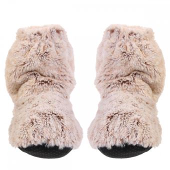 Chaussons chauffants en fourrure