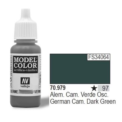 Vallejo acrylic model color - german cam dark green - val979 vall-70979