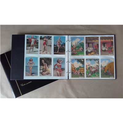 Classeur album SAFE noir + 25 feuilles à fond blanc pour 300 cartes  postales anciennes ou autre