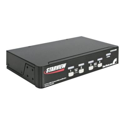 StarTech.com 4-poort Professionele VGA USB KVM-Switch met Hub - KVM-schakelaar - 4 poorten - desktop