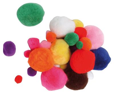 Pompon Couleur Assorti - Sachet De 300