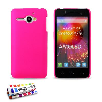 Coque rigide ORIGINALE Ultra Fine Rose bonbon Le ,  Pearls,   de MUZZANO pour ALCATEL OT   6010D
