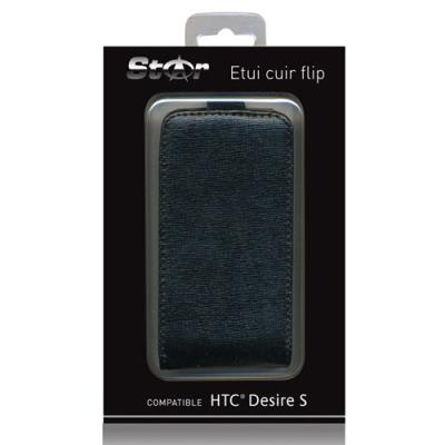 Istar Etui clapet cuir véritable HTC DESIRE S