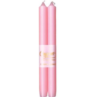 Caspari Lot de 2 bougies non parfumées Rose clair 25,4 cm