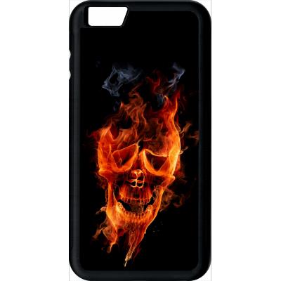 Coque apple iphone 6+ plus crane en feu fire skull