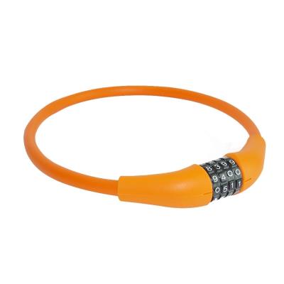 EyezOff Câble Antivol à Combinaison pour Vélo, Orange, 60cm