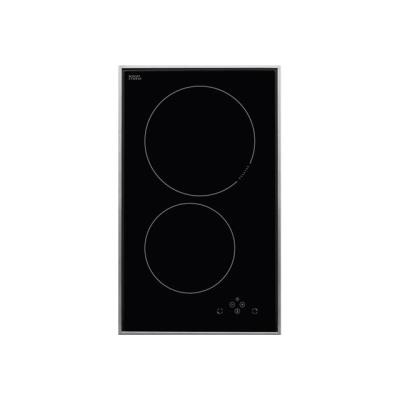 Amica KMI 13292 E - Table de cuisson à induction - 2 plaques de cuisson - Niche - largeur : 28 cm - profondeur : 50 cm - avec garnitures en acier inoxydable - noir