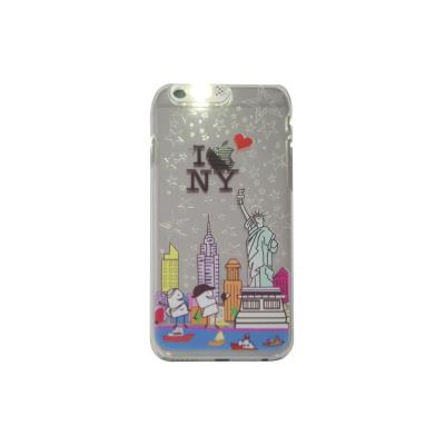 Coque IPhone 6/6S Transparente Effet Lumineux - Rigide, Flash LED, Marque Novago