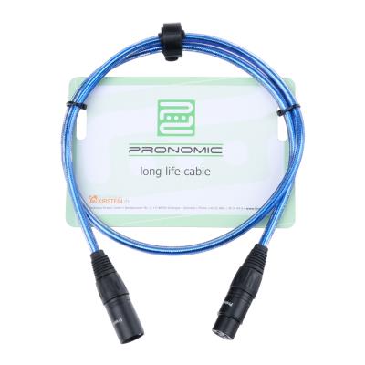 Pronomic Stage câble pour microphone XLR (1 m)  bleu métallique
