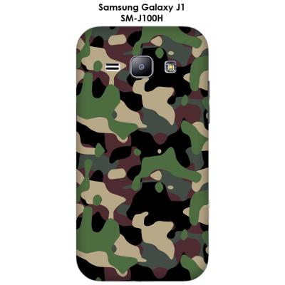 Coque Samsung Galaxy J1 - SM-J100H Camouflage 1 kaki vert