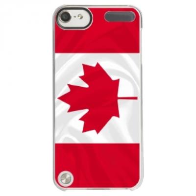 Coque rigide transparente pour Apple iPod Touch 6G avec impression Motifs drapeau du Canada