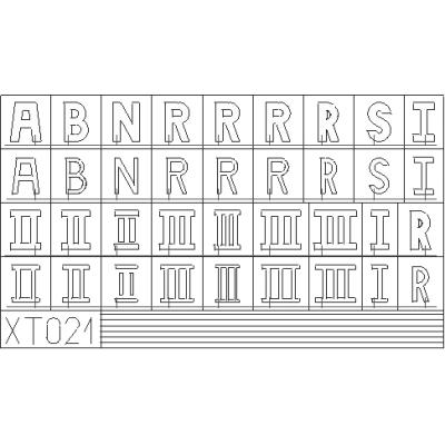 MAQUETTE PETITES LETTRES ALLEMANDES/35 EDUARD XT021