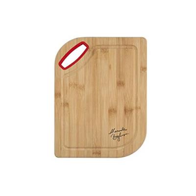 H&h planche à découper, bambou, bois/rouge, 25x35x1,5 cm, alessandro borghese le luxe de la simplicité