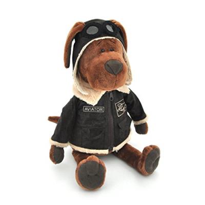 Orange toys 070/30 - chien cookie le aviator aviateur, collection life, 45 cm, marron/noir/blanc