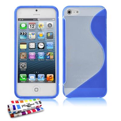 Coque Ultra Fine Bleu , Le S, Hybrid ORIGINALE de MUZZANO pour APPLE IPHONE 5