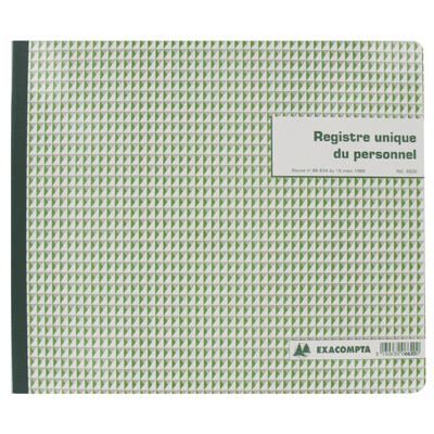 Registres sociaux Exacompta "unique du personnel" 6620