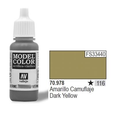Vallejo acrylic model color - dark yellow - val978 vall-70978