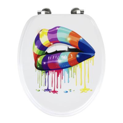 Abattant WC motif Lip, 37 x 6 x 46,7 cm -PEGANE-