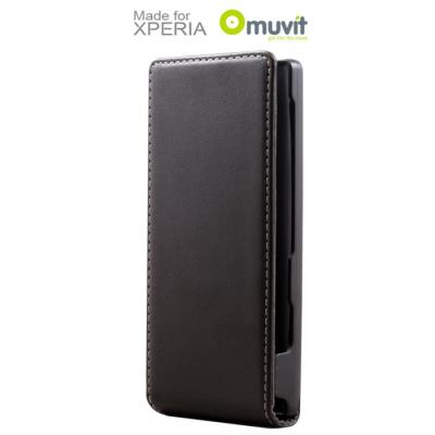 Made for xperia etui clapet slim noire sony xperia sola