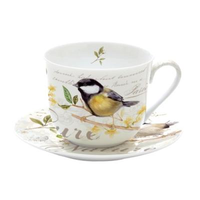 NUOVA R2S 628OISE COFFRET DÉJEUNER OISEAUX PORCELAINE