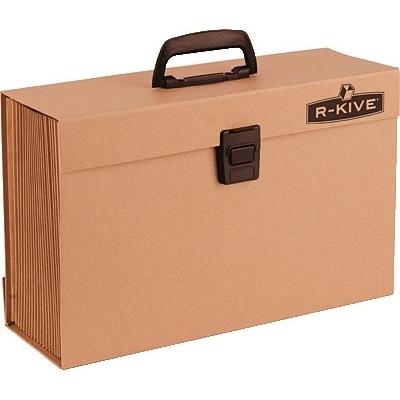 Fellowes r-kive trieur mallette accordéon 21 compartiments structure carton poignée de transport fermoir plastique kraft
