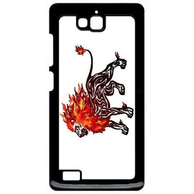 Coque huawei honor 3c et 3c 4g lion en feu