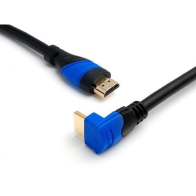 KabelDirekt  Top Series C&acirc;ble HDMI Haute Performance Compatible Ethernet 1.4a 2m avec angle 90 - 22