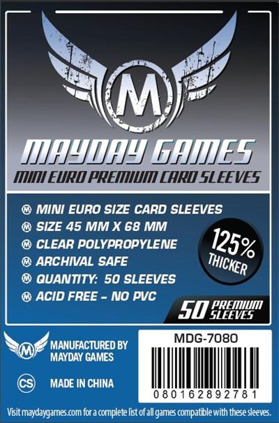 50 Protège Cartes Premium Mini Euro 45 X 68 MM