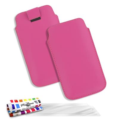 Etui ORIGINAL Rose bonbon , Le Sweep,  de MUZZANO pour LG NEXUS 4 + 3 Films de Protection Ecran UltraClear Pour LG NEXUS 4