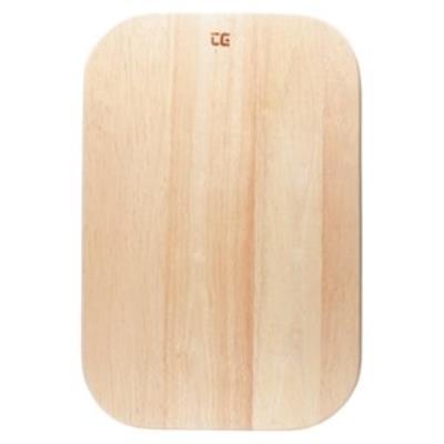T&g planche à découper rectangulaire en bois d'hévéa taille l