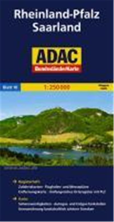 ADAC BundesländerKarte Deutschland 10. Rheinland-Pfalz und Saarland 1 : 250 000