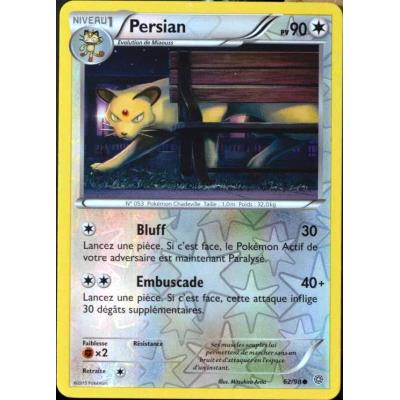 carte Pokémon 62/98 Persian 90 PV - REVERSE XY - Origines Antiques NEUF FR État correct - Pokémon reconditionné disponible sur Fnac