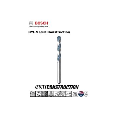 Foret à Béton à Queue Cylindrique Polyvalent Multi Construction Ø3Mm Longueur 700Mm Cyl-9 Bosch 2608595359