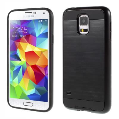 Coque TPU Brushed + pour Samsung Galaxy S5 G900 / S5 Neo G903F - Noir