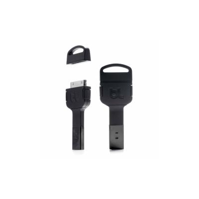 Bluelounge kii câble recharge usb porte-clés noir