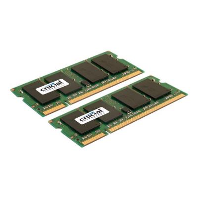 Crucial - DDR2 - 4 GB : 2 x 2 GB - SO DIMM 200-PIN