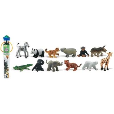 PLASTOY - 6800-04 - FIGURINE - ANIMAL - TUBO FIGURINE - ANIMAL SAUVAGES BEBES