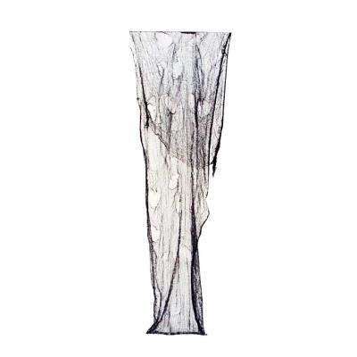 Décoration drap noir troué Halloween Taille Unique