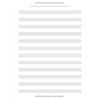 Cahier de musique : Cahier de musique avec portée et carreaux - 110 pages  Format A4 NLFBP Editions - broché - NLFBP Editions - Achat Livre